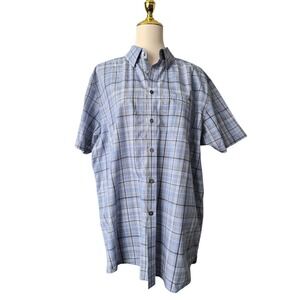 Ted Baker London Men's Plaid Short Sleeve Button Down Shirt Size 7 Nwot